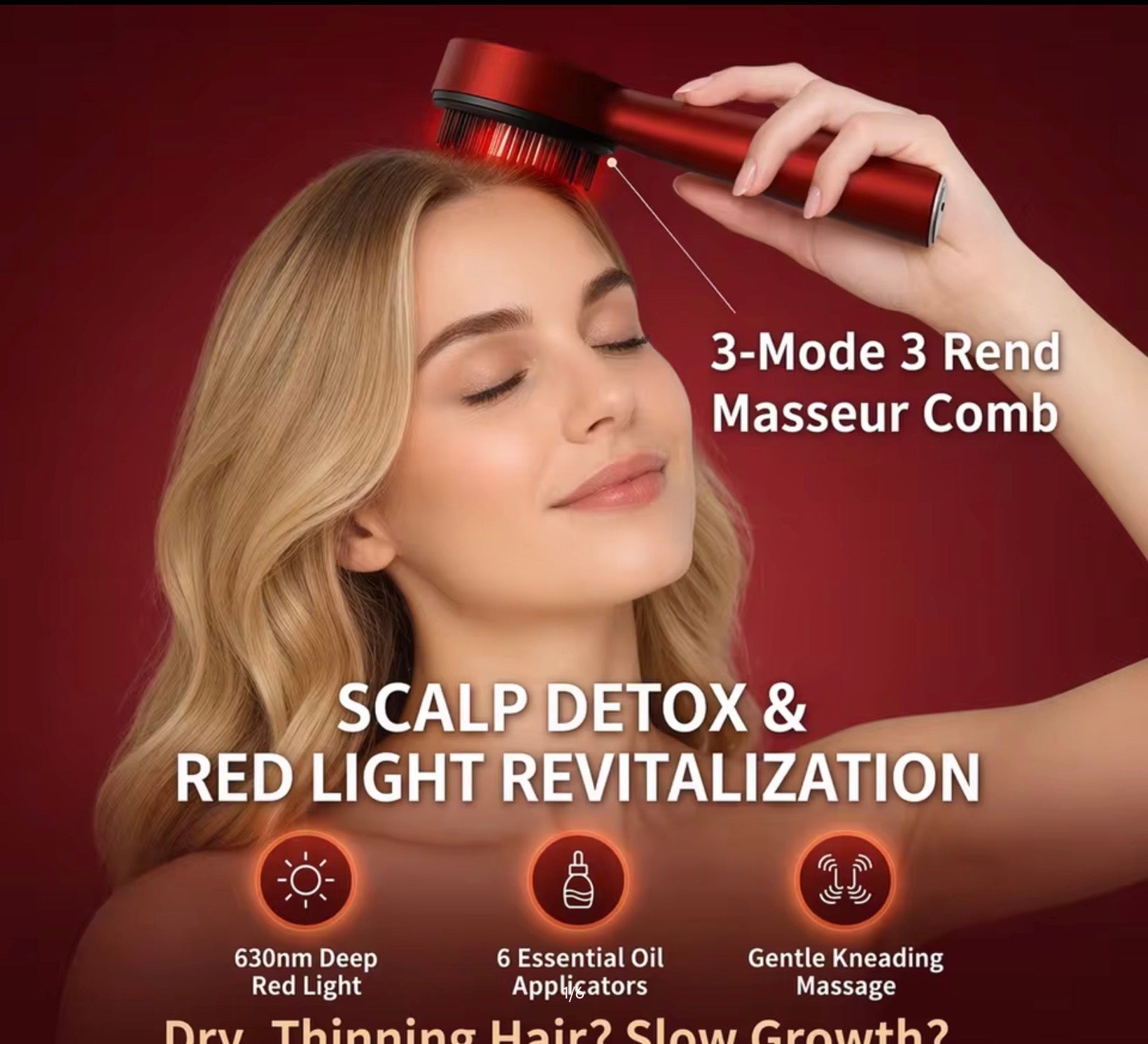 Hair scalp applicator, scalp massage comb, hair growth comb, kneading and absorbing liquid device, hair growth instrument, red light hair care comb, scalp massage device